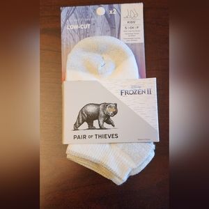 Disney Frozen II Pair of Theives Low-Cut Kids Socks NWT Small